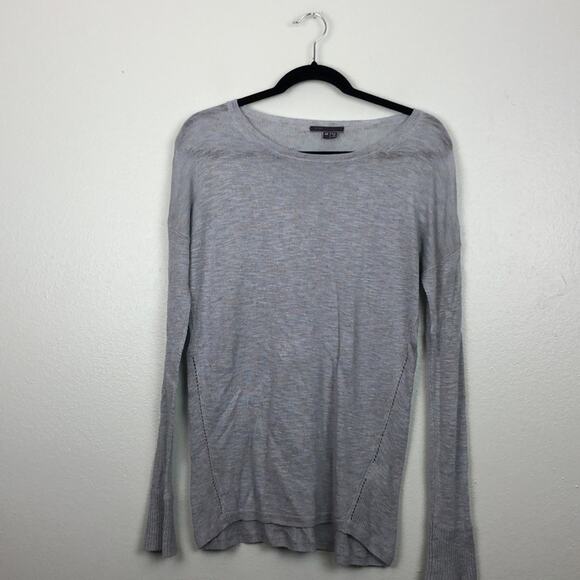 Vince XS Pastel Drop Shoulder Knit Circle Neck Top - Picture 4 of 16